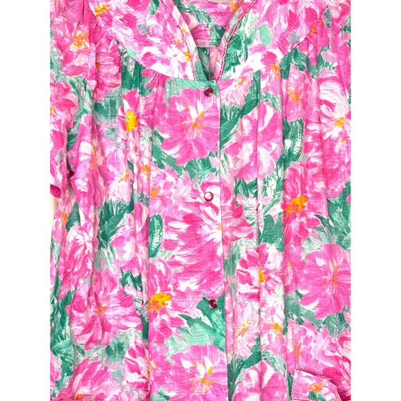 Vintage Elegant Emily Floral Muumuu Dress/Robe - Picture 7 of 9